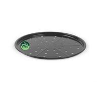 Salter Brilliance Pizza Pan - Vitreous Enamel Coated Steel, Non-Stick Round Baking Tray, Dishwasher Safe, Made in The UK, 33 x 33 x 1.5cm, PFAS-Free, for Pizza/Garlic Bread, Black Speckled