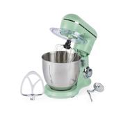Salter British Bakes Stand Mixer, 5L Bowl, 1300W | 10 Speed Settings With Pulse, Whisk Dough Hook Beater, Removable Splash Guard, Mint Green Finish, Stainless Steel Bowl
