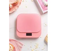 Salter British Bakes Digital Kitchen Scale - Pink Baking Scale with High 10kg Capacity, Measures Liquids, Waterproof, Add & Weigh Tare Function, Tempered Glass Platform, 1g Precision, Backlit Display