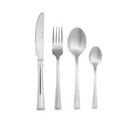 Salter Buxton Cutlery Set, 16 Piece, 4 Place Settings, 18/0 Stainless Steel | Mirror polish finish, dishwasher safe, square-edged handle, includes forks knives dessert spoons teaspoons, gift box