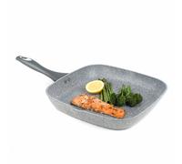 Salter BW02773G Marble Collection Forged Aluminium Non Stick Griddle Pan, 28 cm, Grey