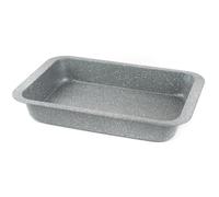 Salter BW02774G Marblestone Roasting Tin - 36cm Non-Stick Roaster, Lightweight Carbon Steel, Easy Wipe Clean, High Side Rectangular Roasting Tray, Oven Safe to 220°C, PFOA Free, Deep Baking Pan