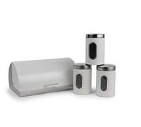 Salter BW04673W Marble Collection 4-Piece Countertop Set, White