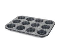 Salter BW070381EU7 Megastone 12 Cup Muffin Pan - Large Baking Tray, Cake Tin, Non-Stick Coating, PFOA-Free, Oven Safe, Long-Lasting Bakeware, Strong