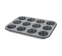 Salter BW070381EU7 Megastone 12 Cup Muffin Pan - Large Baking Tray, Cake Tin, Non-Stick Coating, PFOA-Free, Oven Safe, Long-Lasting Bakeware, Strong & Durable Carbon Steel