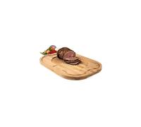 Wooden Bamboo 36cm Deluxe Chopping Carving Board 5-in-1 Round Multi-Board Set,