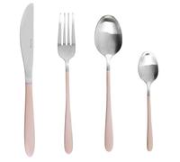 Salter BW08024C 16 Piece Cutlery Set - Champagne Metallic Stainless Steel, Flatware for 4 People, Modern Design, Satin Finish, Spoon, Knife and Fork, Silver Coating, for Dinner Parties, Occasions