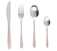 Salter BW08024C 16 Piece Cutlery Set - Champagne Metallic Stainless Steel, Flatware for 4 People, Modern Design, Satin Finish, Spoon, Knife and Fork, Silver Coating, for Dinner Parties, Occasions