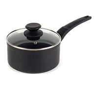 Salter BW08654 Non-Stick Saucepan with Lid, 18 cm Induction Milk Pan, Dishwasher Safe Cooking Pot, Soft Touch Handle, Easy to Clean, Corrosion Resistant, Forged Aluminium Pan, PFOA Free, Marble Gold