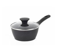 Salter BW09322 Megastone Noir 16cm Forged Aluminium Saucepan, Non-Stick, Suitable for All Hob Types Including Induction, Dishwasher & Metal Utensil Safe, PFOA Free, For Porridge, Milk, Boiling, Sauces