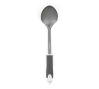 Salter BW11066EU7 Solid Spoon, Multifunctional Non Stick Utensil, Serving and Stirring Spoon, Soft Touch Handles, Stainless Steel, Matte Grey