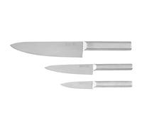Salter BW11565CI Set of 3 Professional Kitchen Knives- Stainless Steel Chopping Knives, Includes Carving, Santoku & Paring Knife, Ideal for Slicing, Mincing, & Precision Work, Contemporary Design