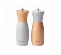 Salter BW11710EU7 Origins Set - Manual Spice Mills, Salt and Pepper Shakers, Universal Ceramic Grinder, Adjustable Fine to Coarse, Twist to Grind, Natural Beech Wood