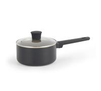 Salter BW12877EU7 Ceramic 16 cm Saucepan - Recycled Aluminium Body, Healthy PFOA & PFAS-Free Non-Stick Coating, Induction Suitable, Easy Clean, Soft Touch Stay Cool Handle, Cooking Pot with Glass Lid