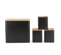 SALTER Toronto BW12900EU7 4-Piece Bread Bin & Canister Set - Black