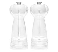 Salter BW12949EU7 Harper Set - Salt & Pepper Ceramic, Spice Mills with Adjustable Fine to Coarse, Twist to Grind Universal Mechanism, Transparent Acrylic Body, Clear