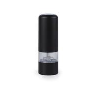 Salter BW12958EU7 Clarence Electric Mill - Salt/Pepper Grinder, One Handed Easy Push Button Operation, Ribbed Design, Ceramic Grinding Mechanism, Adjustable Coarseness, Battery Powered, Black