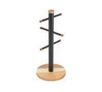 Salter BW13566EU7 Toronto Mug Tree ? Acacia Wood Cup Holder for Kitchen Countertop Tabletop, 6 Branch Display Stand for Coffee Mugs/Tea Cups,