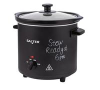 Salter 3.5L Stainless Steel Chalkboard Slow Cooker in Black, Size 3.5 Litre | Charlies
