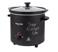 Salter 3.5L Stainless Steel Chalkboard Slow Cooker in Black, Size 3.5 Litre | Charlies