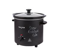 Salter 3.5L Stainless Steel Chalkboard Slow Cooker in Black, Size 3.5 Litre | Charlies