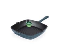 Salter Chester 26cm Cast Iron Griddle Pan - PFAS-Free Coating, Green