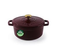 Salter Chester Cast Iron Casserole Dish, 2L, Red