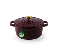 Salter Chester Cast Iron Casserole Pot 24 Cm 3.4 L Red