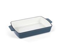 Salter Chester Cast Iron Roaster, Rectangular, 39.7 X 23.7 Cm, Green | Oven Safe To 240°C, Suitable For Induction Hobs, PFAS-Free Coating, Enamel Finish, Hob-To-Oven-To-Table Use