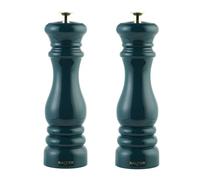 Salter Chester Pepper Mills - Set of 2 Classic Spice Mill, Ceramic Grind, Adjustable Coarseness, Fine to Coarse, Refillable, Manual Salt Shakers for Cooking, Extra Cap Included, Green COMBO-9409