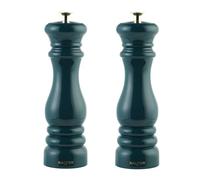 Salter Chester Pepper Mills - Set of 2 Classic Spice Mill, Ceramic Grind, Adjustable Coarseness, Fine to Coarse, Refillable, Manual Salt Shakers for Cooking, Extra Cap Included, Green COMBO-9409
