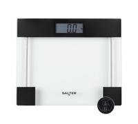 Salter Clear Glass Bathroom Scale - Body Weight Measurements, Toughened Platform, 180KG/400lbs Capacity, LCD Digital Display, Compact, Instant Readi