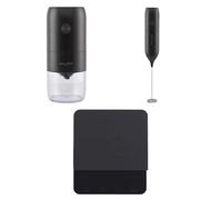 Salter Coffee Grinder, Scale & Milk Frother Set - 30g Bean & 35g Powder Capacity Espresso Machine, 0.1g Precision Electronic Scale with Timer, Rechargeable Handheld Coffee Whisk, Compact & Portable