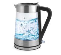 Salter Colour Changing Glass Kettle - 1.7L, LED Illumination From Blue To Red, Easy Fill Water Pressure Lid, Anti-Limescale Filter, BPA-Free, 360?