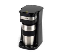 Salter COMBO-4773 Digital Coffee Maker to Go & Grinder - 420ml Stainless Steel Travel Mug, Personal One Cup Coffee Machine, LCD Display, 60g Grinding Mill, One Touch Operation & Fast Grinding