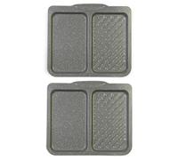 Salter COMBO-8318A Marblestone Split Baking Tray - Set of 2, Non-Stick Oven Sheet, Carbon Steel, Perforated Crisper, Oven Safe 220°C/Gas Mark 7, Perfect for Batch Cooking & Roasting
