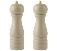 Salter COMBO-8675 Salt Grinder Mills-Set of 2, Adjustable Grinding from Fine to Coarse, Ceramic Mechanism, Suitable for Rock Salt, Seasoning, Extra Cap Included, Beige, Wood