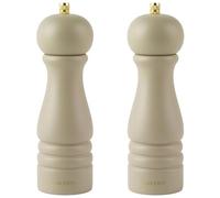 Salter COMBO-8675 Salt Grinder Mills-Set of 2, Adjustable Grinding from Fine to Coarse, Ceramic Mechanism, Suitable for Rock Salt, Seasoning, Extra Cap Included, Beige, Wood
