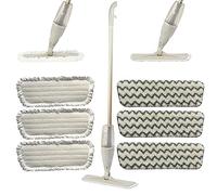 Salter COMBO-8797 Spray Mop - Includes Cleaning and Polishing Pad, Ideal for Laminate, Wood and Tiled Floors, 600 ml Water Tank, With 4 Replacement Heads