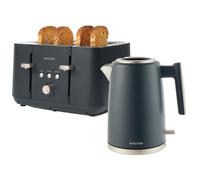 Salter COMBO-8823 Marino Kettle and Toaster Set ? 1.7L Capacity Fast Boil Kettle, 4-Slice Anti-Jamming Electric Toaster, Removable Crumb Tray, 360?