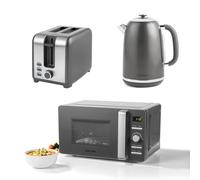 Salter COMBO-8841 Cosmos Kettle, Toaster, Microwave Set - Matching Kitchen Countertop Set, Rapid Boil, 1.7 L, 3kW Kettle, 2-Slice Toaster, 7 Variable Browning Levels, 20L Digital Microwave, 800W