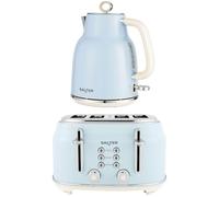 SALTER COMBO-9067 Retro Kettle & 4-Slice Toaster Bundle - Blue, Blue