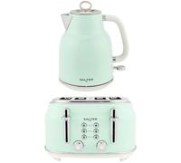 SALTER COMBO-9070 Retro Kettle & 4-Slice Toaster Bundle - Green, Green