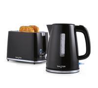 Salter COMBO-9133 Deco Kettle and Toaster Set ? Rapid Boil 3 kW Kettle With Removable Limescale Filter, 2-Slice Wide Slot Electric Toaster, Crumb