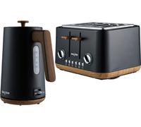 SALTER COMBO-9135 Toronto Jug Kettle & 4-Slice Toaster Bundle - Matt Black, Black