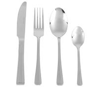 Salter COMBO-9347 Buxton 48 Piece Cutlery Set - Stainless Steel Service for 12 People, Tableware Including Forks, Knives, Teaspoons and Table Spoons, Dishwasher Safe Flatware, 15 Year Guarantee