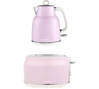 SALTER COMBO-9766 Retro Jug Kettle and 2-Slice Toaster Bundle - Pink, Pink
