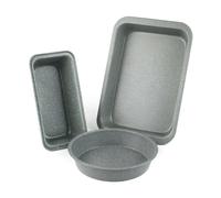Salter COMBO2126 Marblestone 3Piece Bakeware Set - NonStick Deep Roasting T