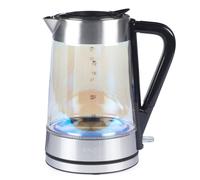 Salter Cordless Electric Kettle 1.7L Iridescent Glass Auto Shut-Off 360° 2200W