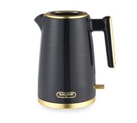Salter Cordless Jug Kettle 3KW Rapid Boil 1.7 L Palermo Textured Black/Gold